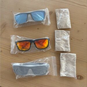 MASDUN Polarized Sunglasses 3 Pack Black/Red/Blue New w/box